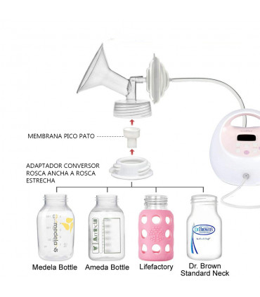 Conversor de rosca ancha a rosca estrecha p/ kits Spectra (bolsa 2uds)